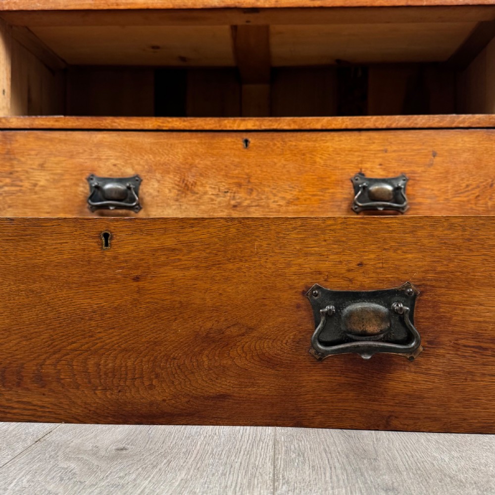 Antique 20th Century Golden Oak Chest Of Drawers  View XII