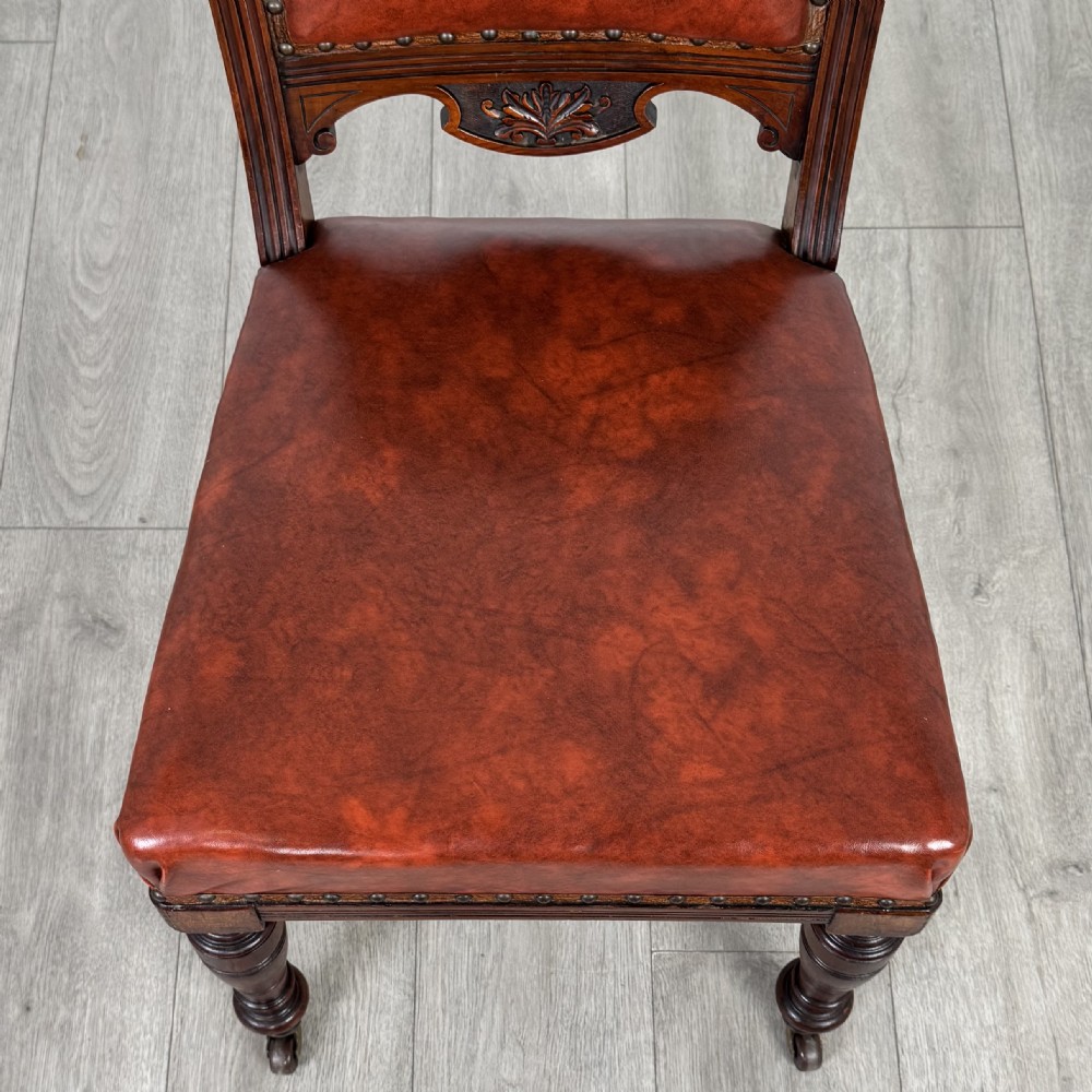 Antique 19th Century Set Of 6 Dining Chairs In Walnut  View VII