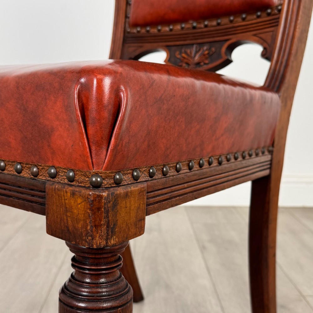 Antique 19th Century Set Of 6 Dining Chairs In Walnut  View VIII
