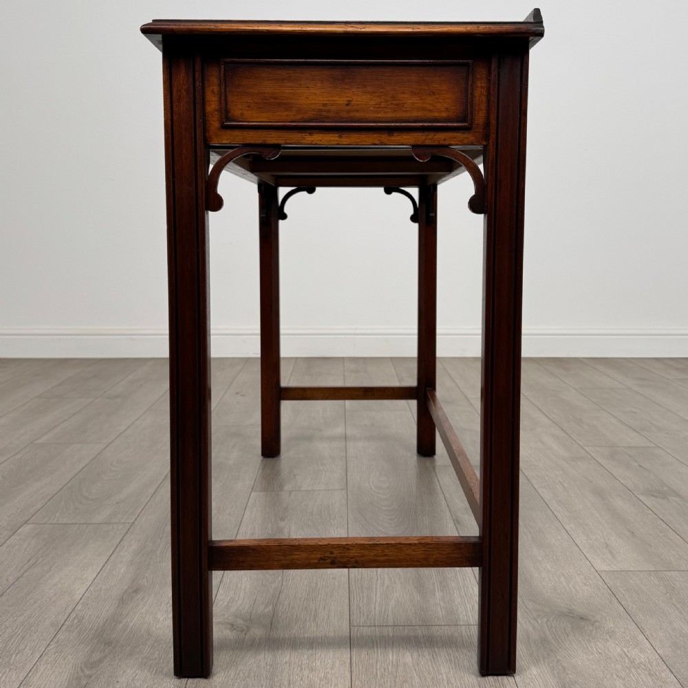 Antique 20th Century Good Quality Writing Table In Mahogany  View III