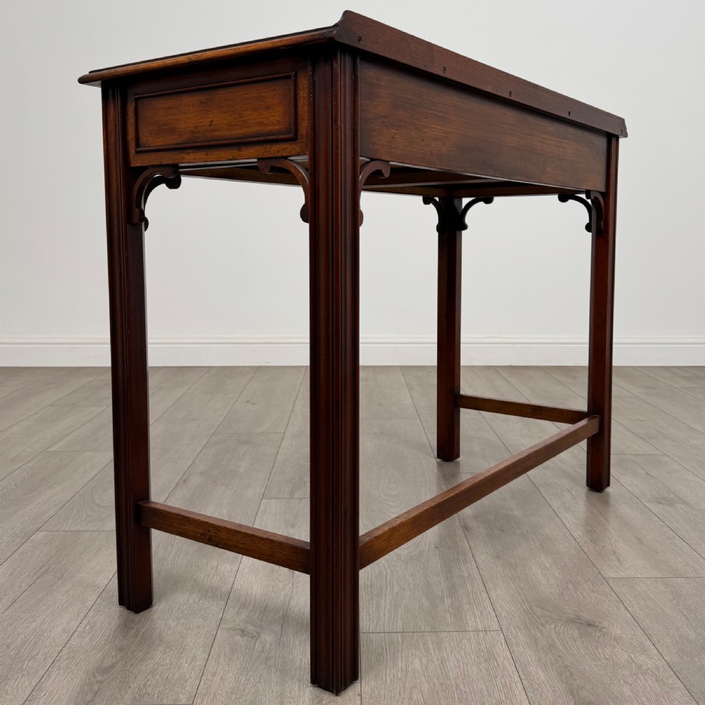 Antique 20th Century Good Quality Writing Table In Mahogany  View IV