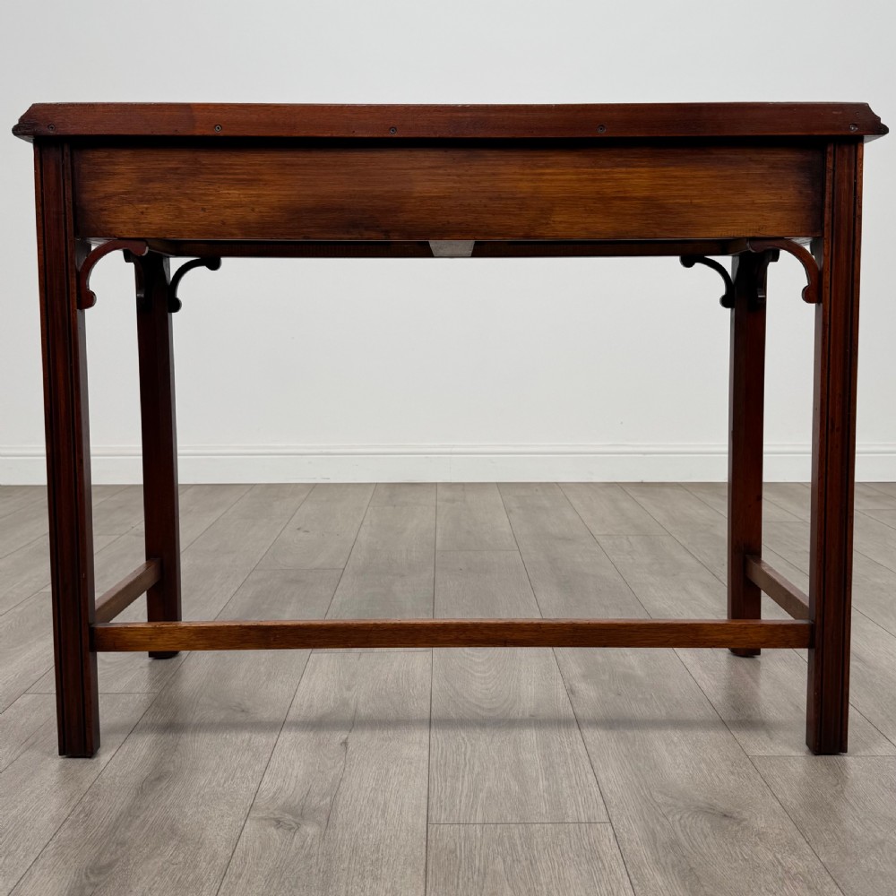 Antique 20th Century Good Quality Writing Table In Mahogany  View V