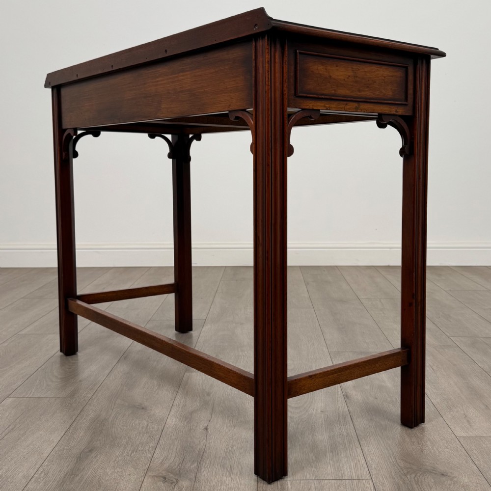 Antique 20th Century Good Quality Writing Table In Mahogany  View VI