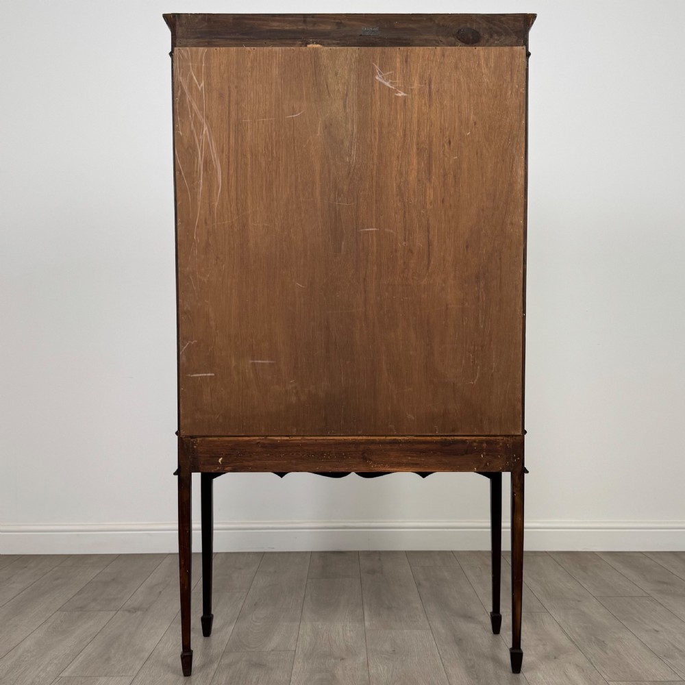 Antique 20th Century Inlaid Display Cabinet In Mahogany  View VII