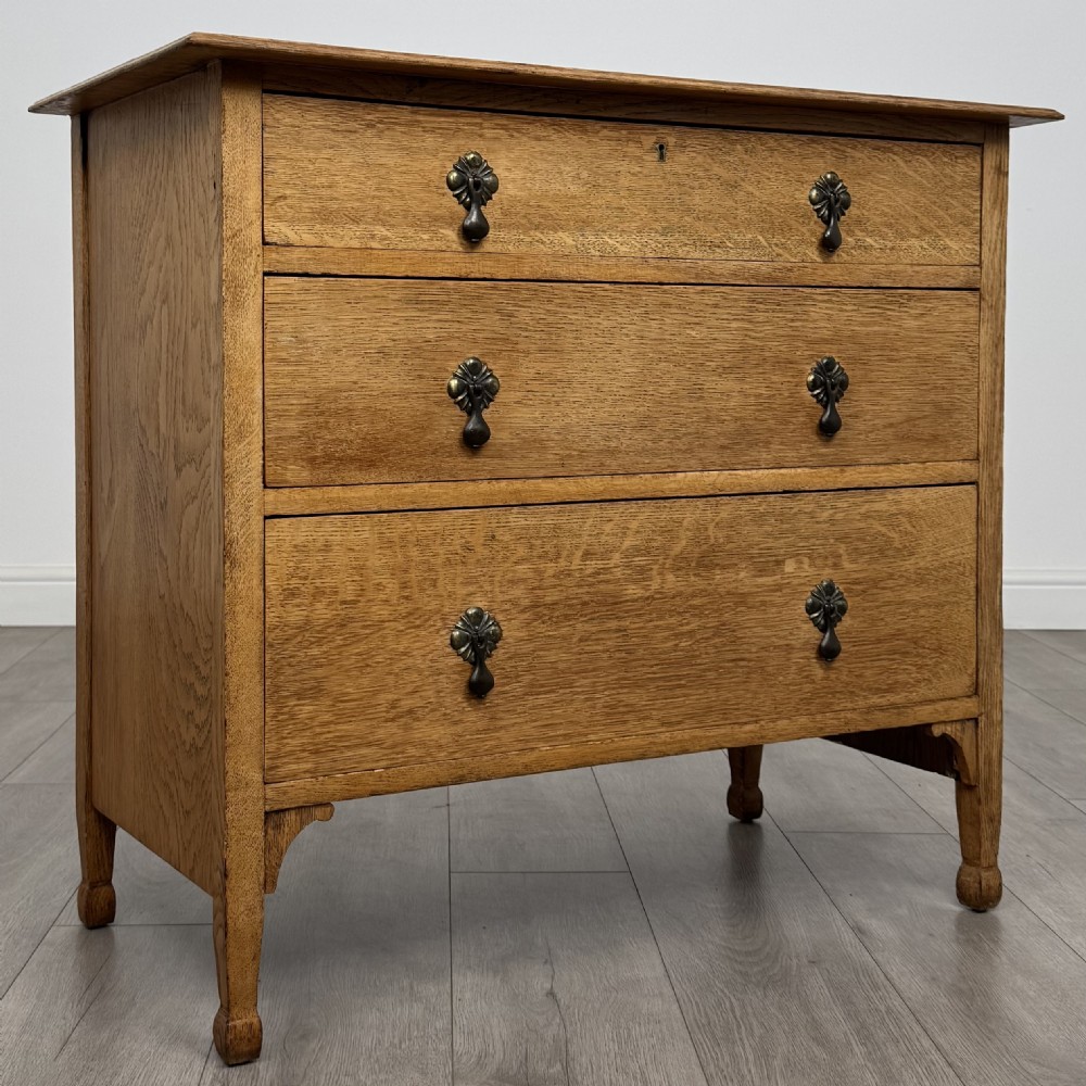 Antique 20th Century Good Quality Golden Oak Chest Of Drawers View IX
