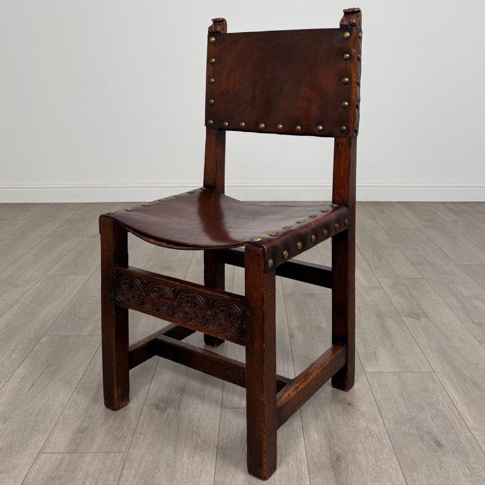 Antique 19th Century Set Of 6 Good Quality Oak Dining Chairs View II
