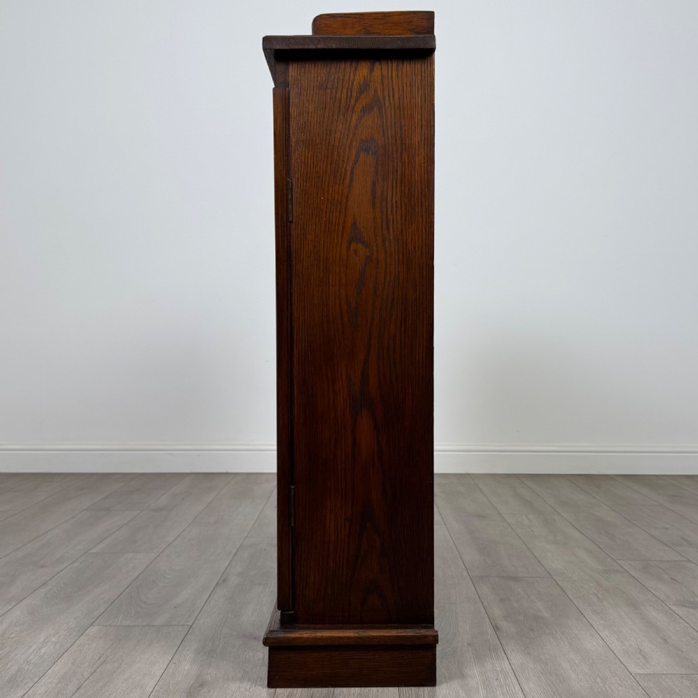 Antique 20th Century Good Quality Glazed Cabinet In Oak  View V