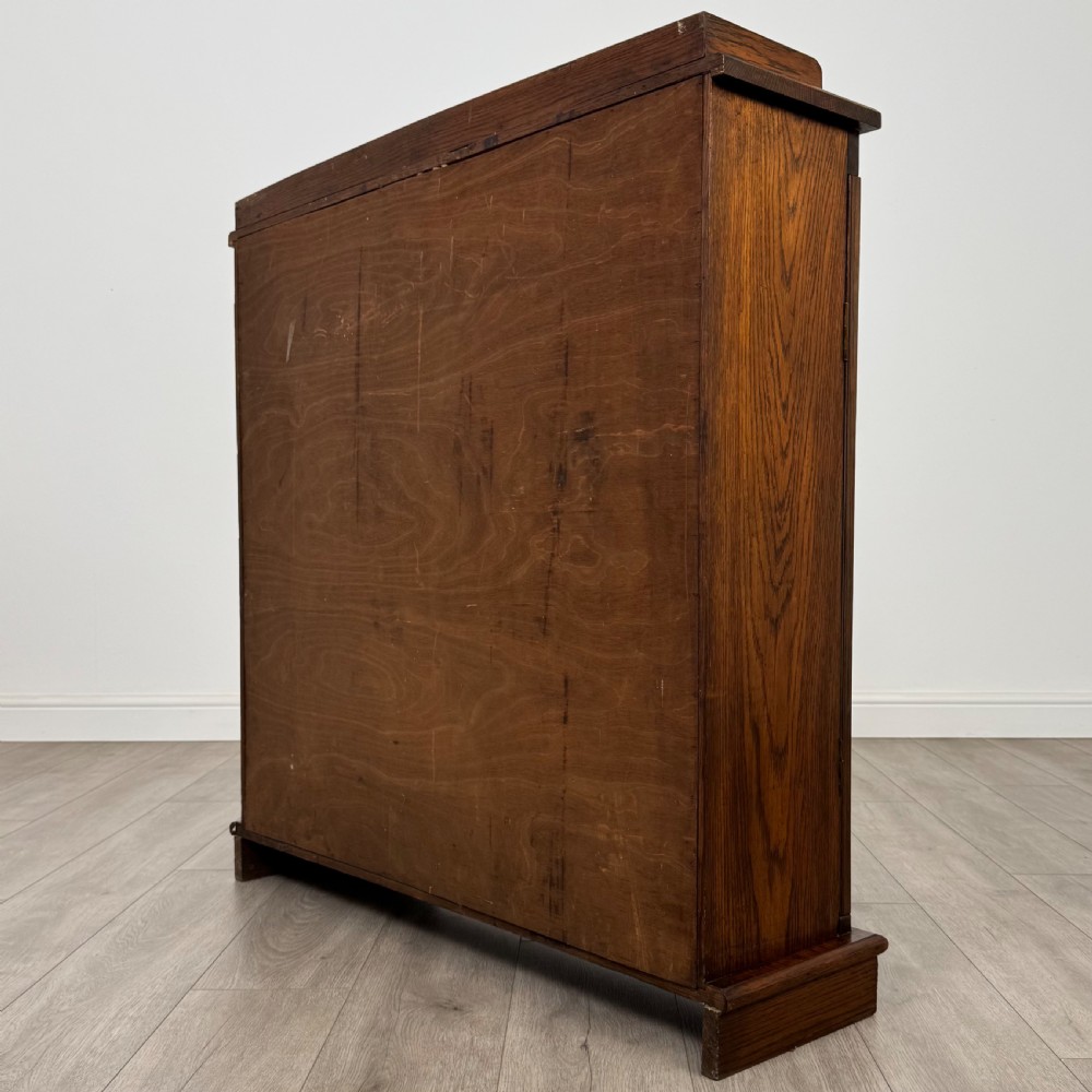 Antique 20th Century Good Quality Glazed Cabinet In Oak  View VIII