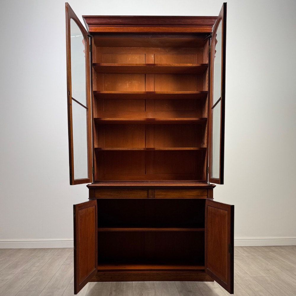  Antique 19th Century Good Quality Bookcase In Mahogany  View III