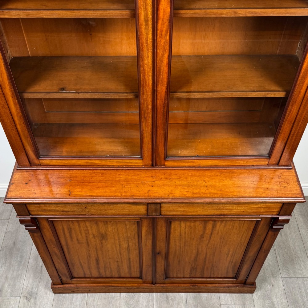  Antique 19th Century Good Quality Bookcase In Mahogany  View XII