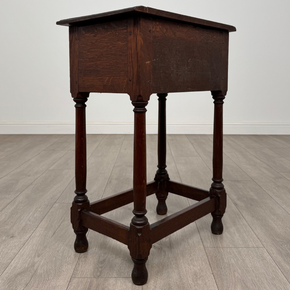 Antique 19th Century Small Oak Side Table Of Good Quality  View IV
