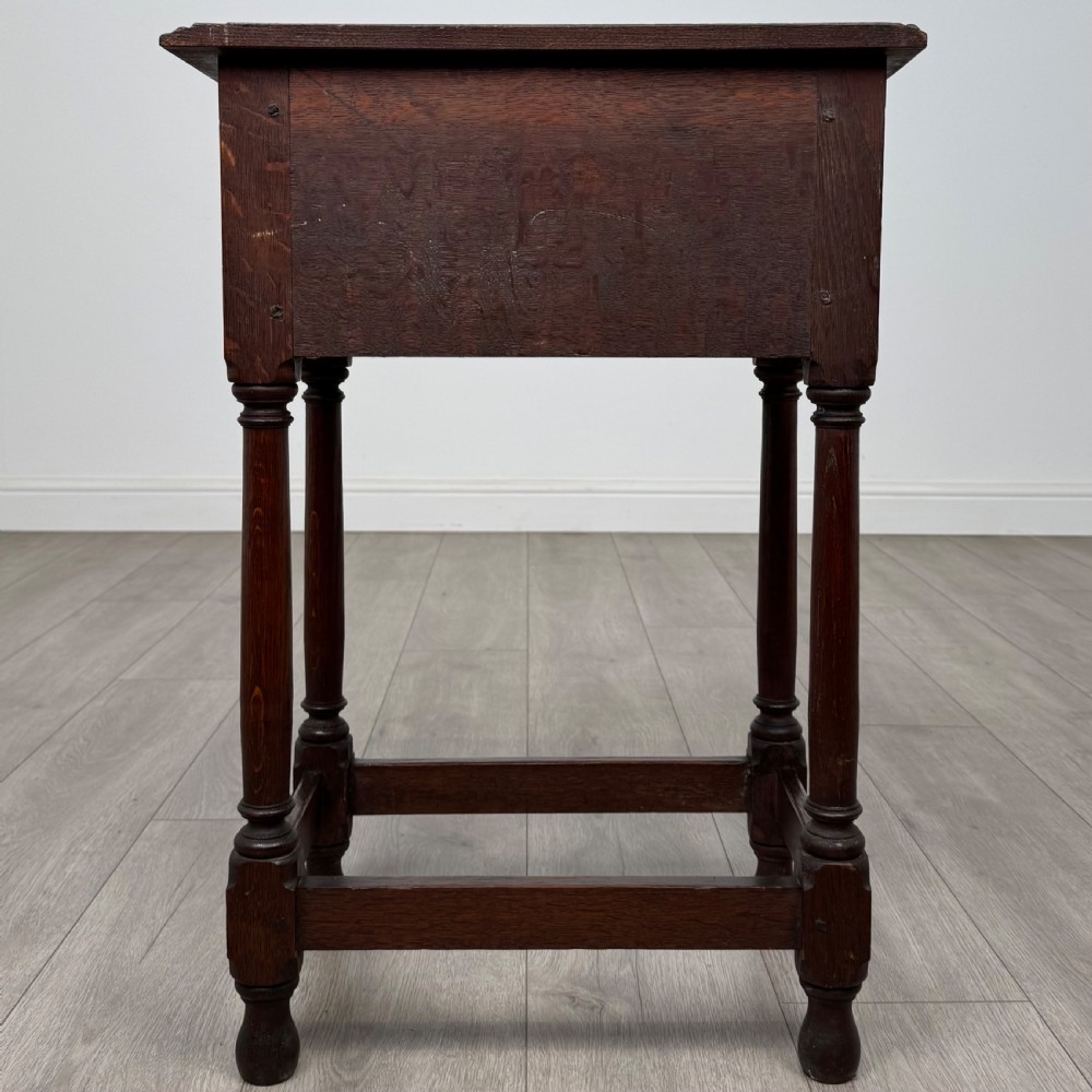 Antique 19th Century Small Oak Side Table Of Good Quality  View V