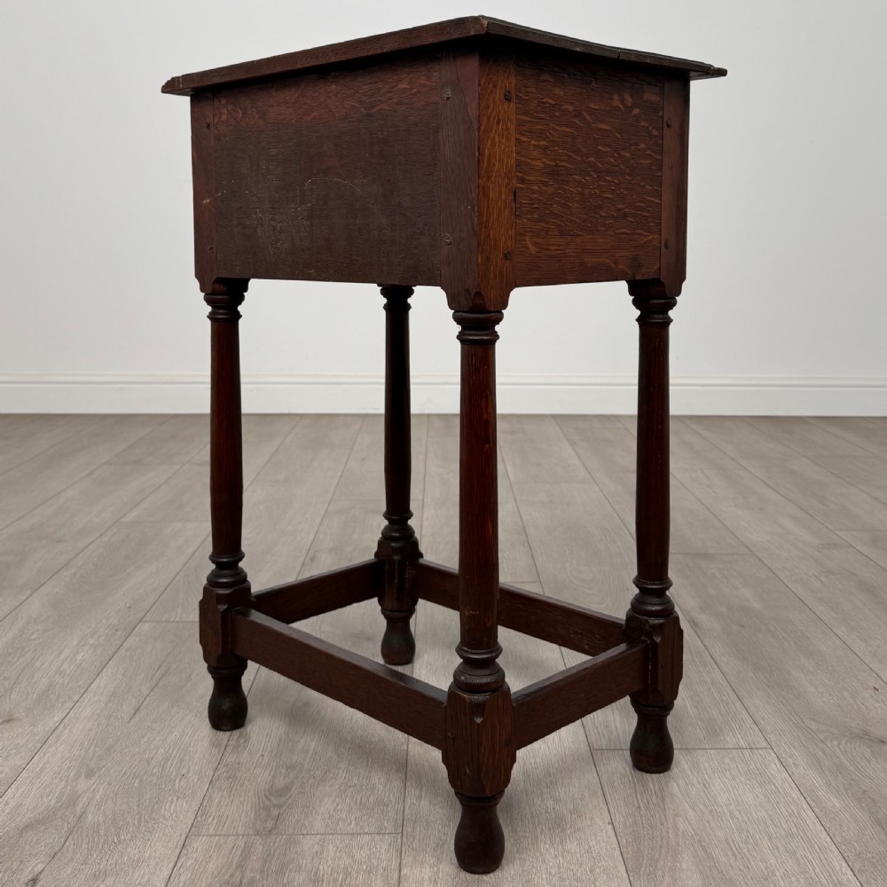 Antique 19th Century Small Oak Side Table Of Good Quality  View VI