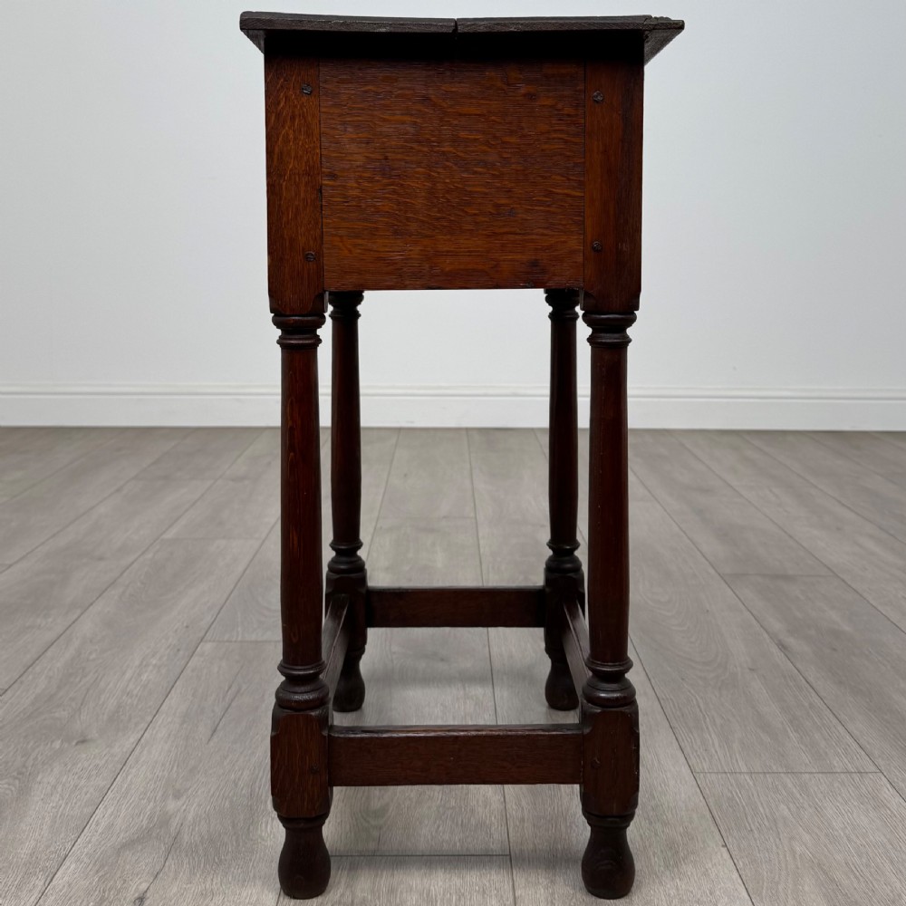 Antique 19th Century Small Oak Side Table Of Good Quality  View VII