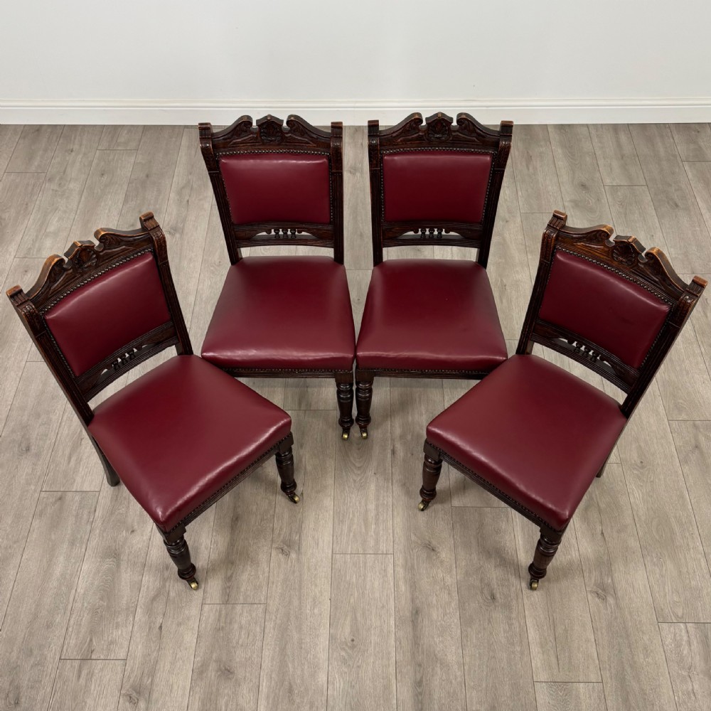 Antique 20th Century Set Of 4 Mahogany Dining Chairs  View VIII