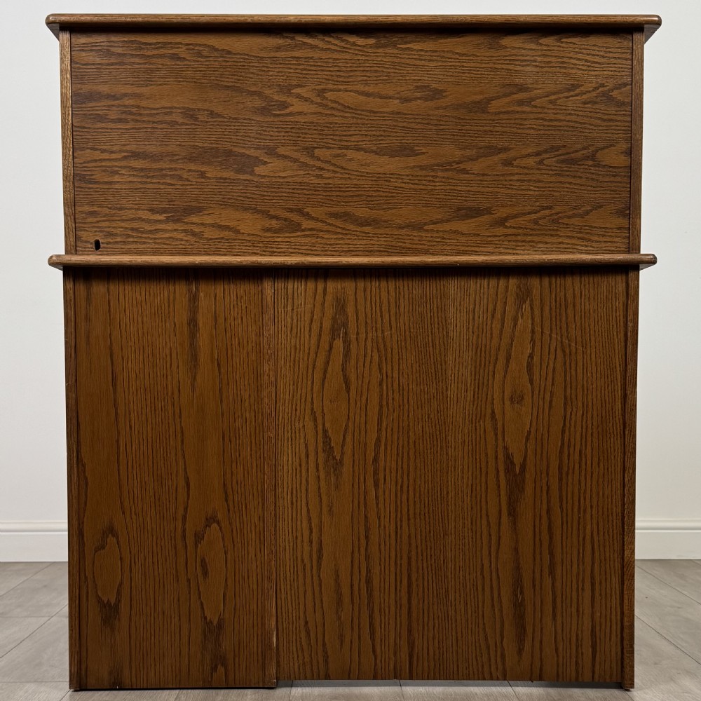 Antique 20th Century Good Quality Golden Oak Roll Top Desk  View VI