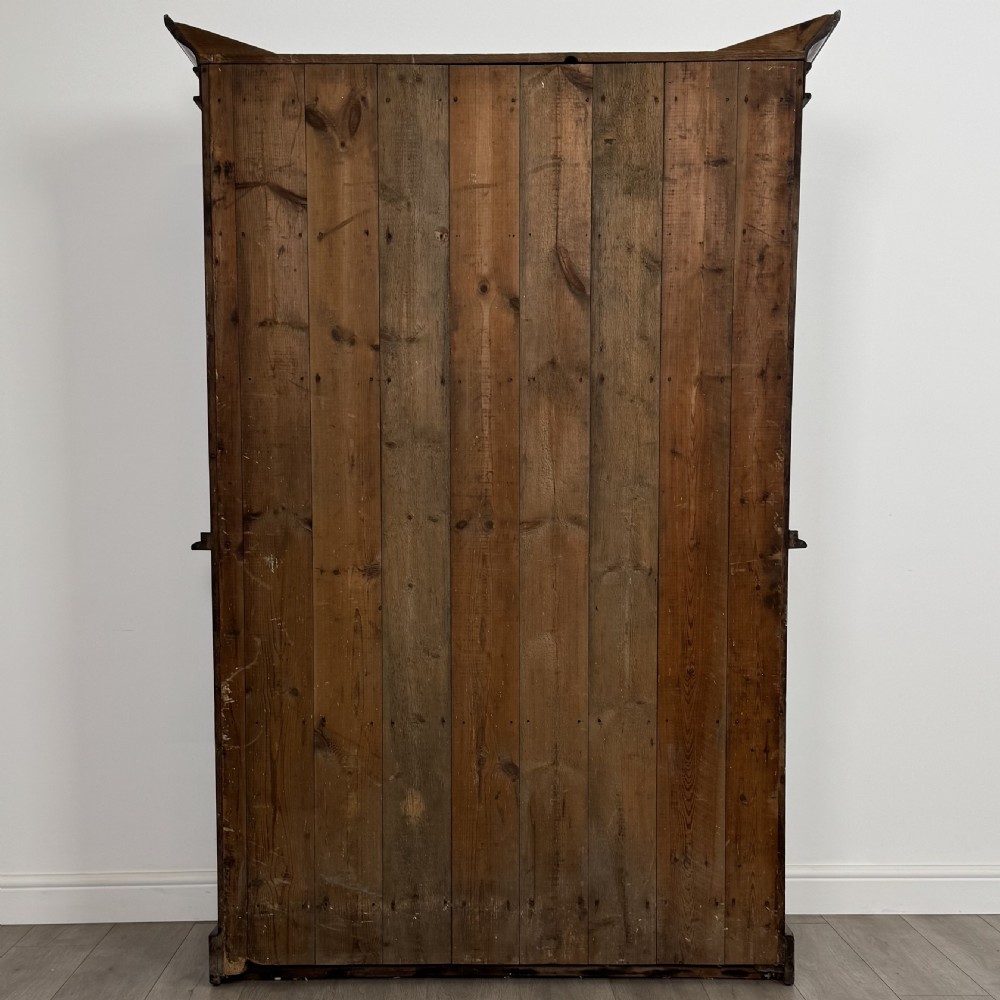 Antique 19th Century Fine Quality Glazed Bookcase In Oak  View VII