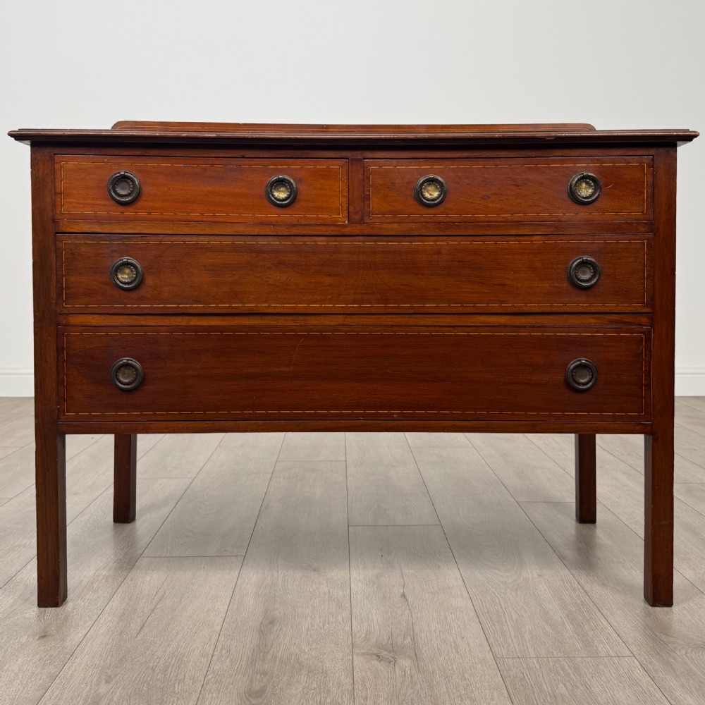Antique 20th Century Inlaid Chest Of Drawers In Mahogany 