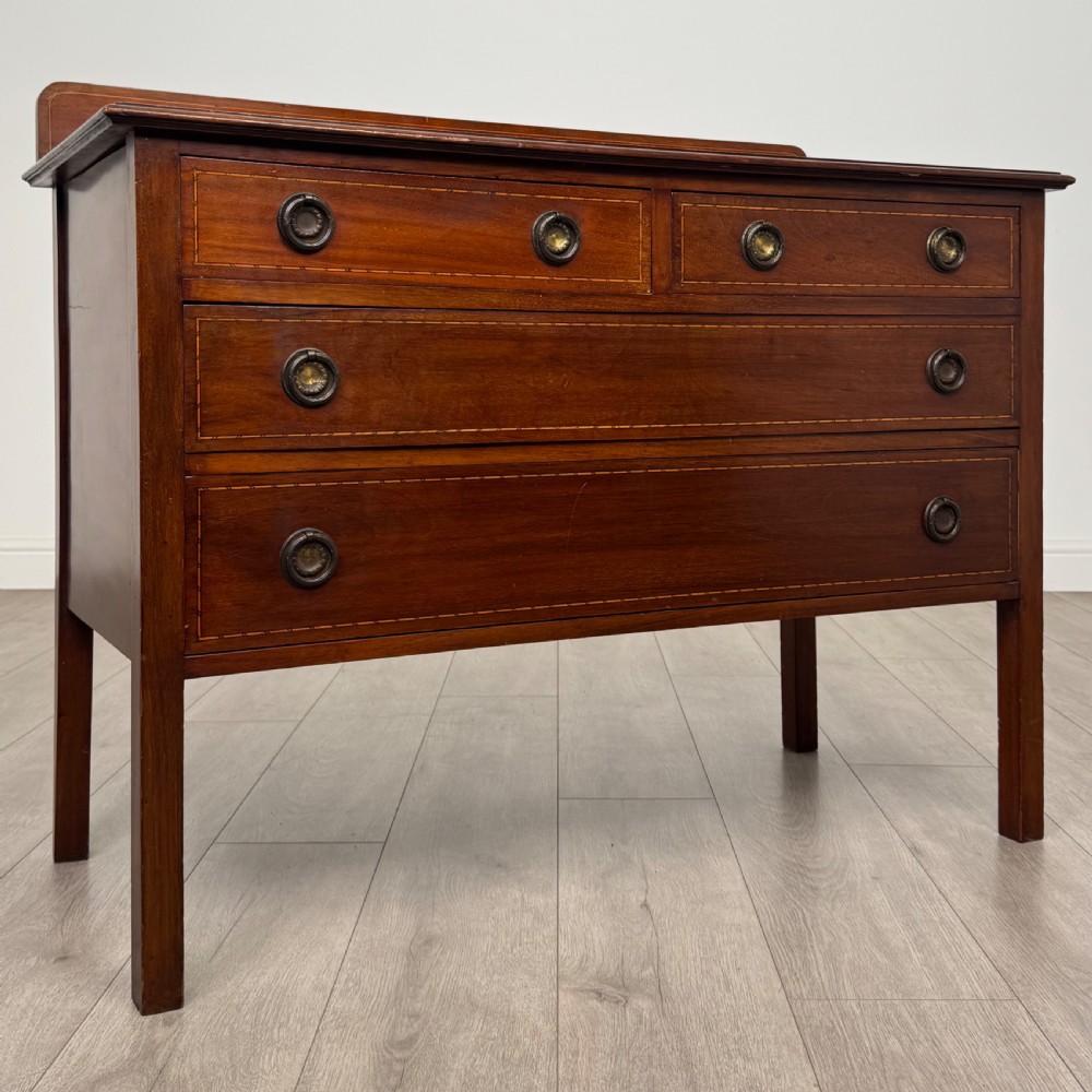 Antique 20th Century Inlaid Chest Of Drawers In Mahogany  View VIII