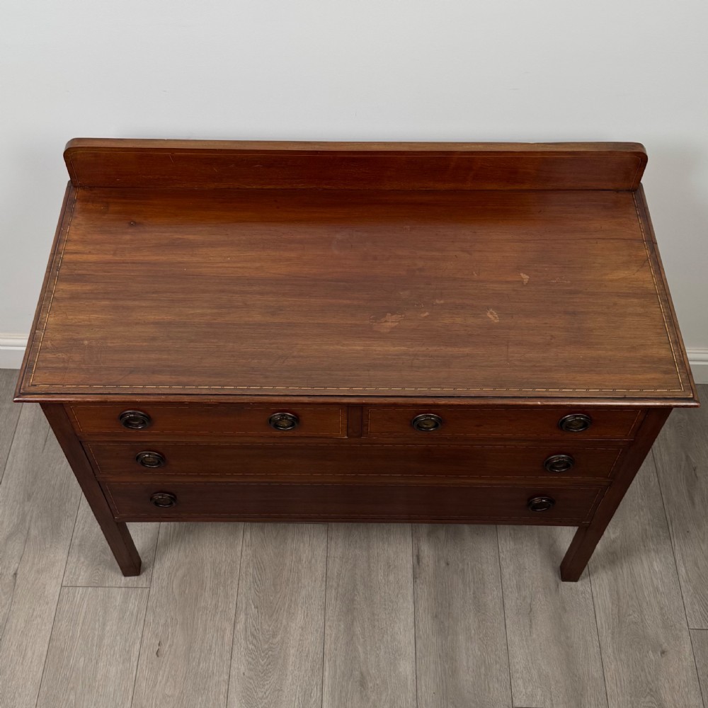 Antique 20th Century Inlaid Chest Of Drawers In Mahogany  View IX