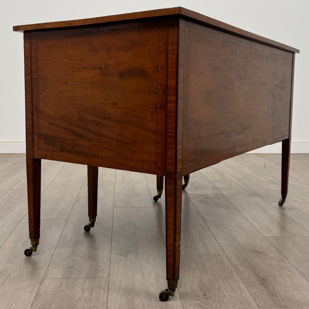 Antique 20th Century Unique Kneehole Desk In Mahogany View IV