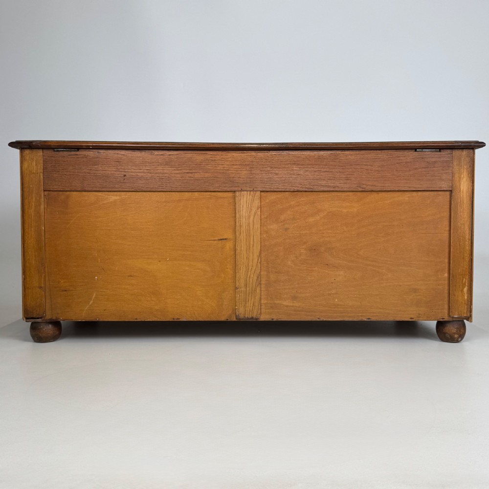 Antique 20th Century Jacobean Style Blanket Box In Golden Oak View V