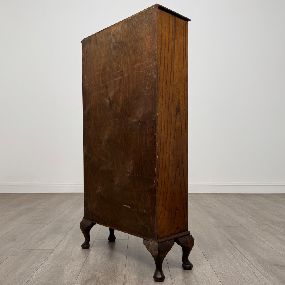 Antique 20th Century Small Open Bookcase In Oak  View VII