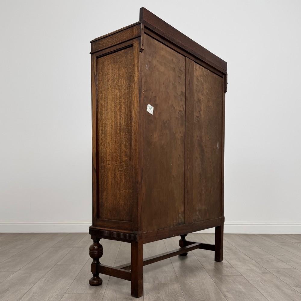 Antique 20th Century Fine Quality Oak Display Cabinet View VI