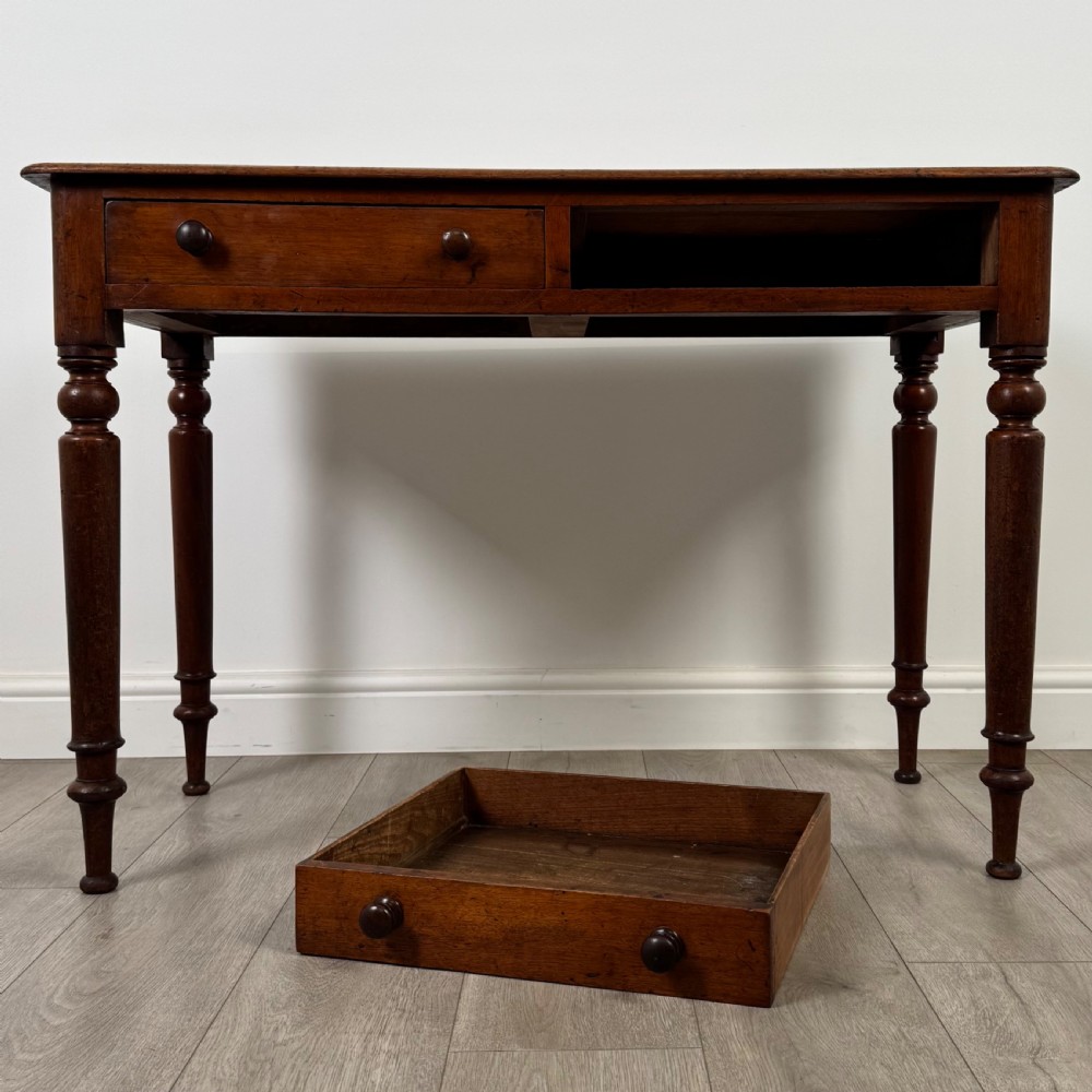 Antique 19th Century Good Quality Writing Table In Mahogany View XI