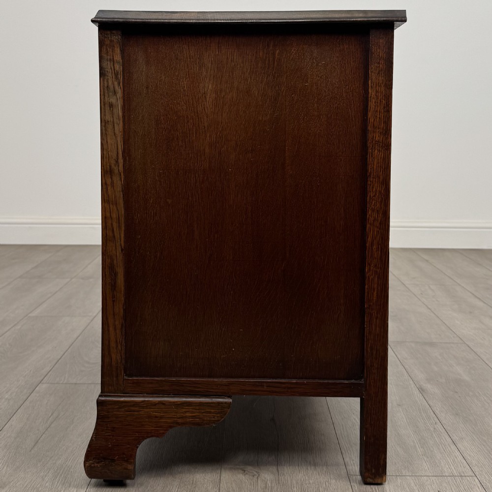 Antique 20th Century Low Chest Of Drawers In Oak View III