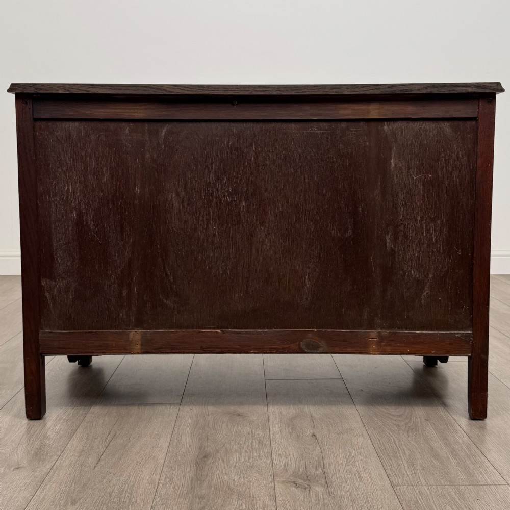 Antique 20th Century Low Chest Of Drawers In Oak View V