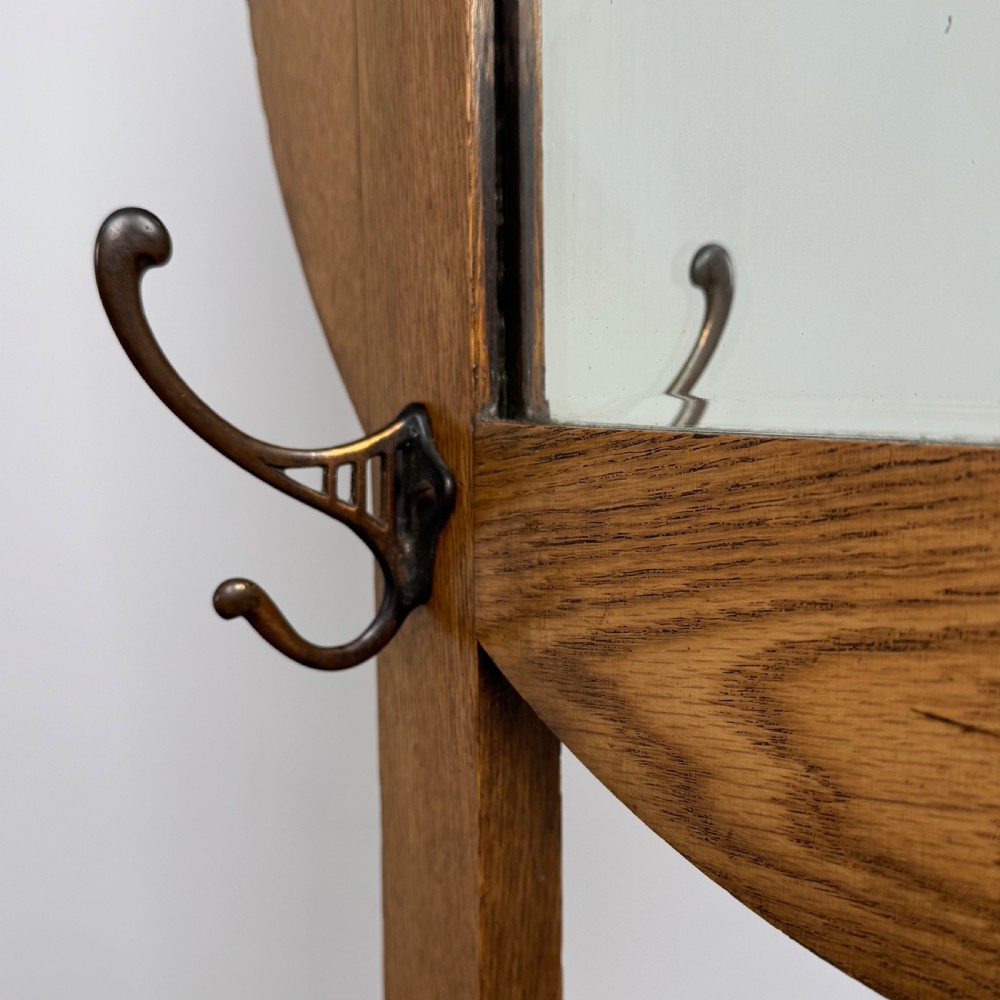 Antique 20th Century Good Quality Small Oak Hall Stand  View XI