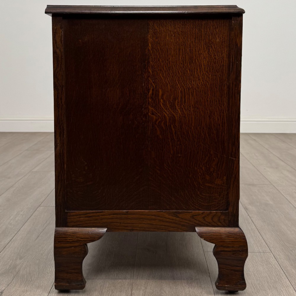  Antique 20th Century Low Chest Of Drawers In Oak View VII