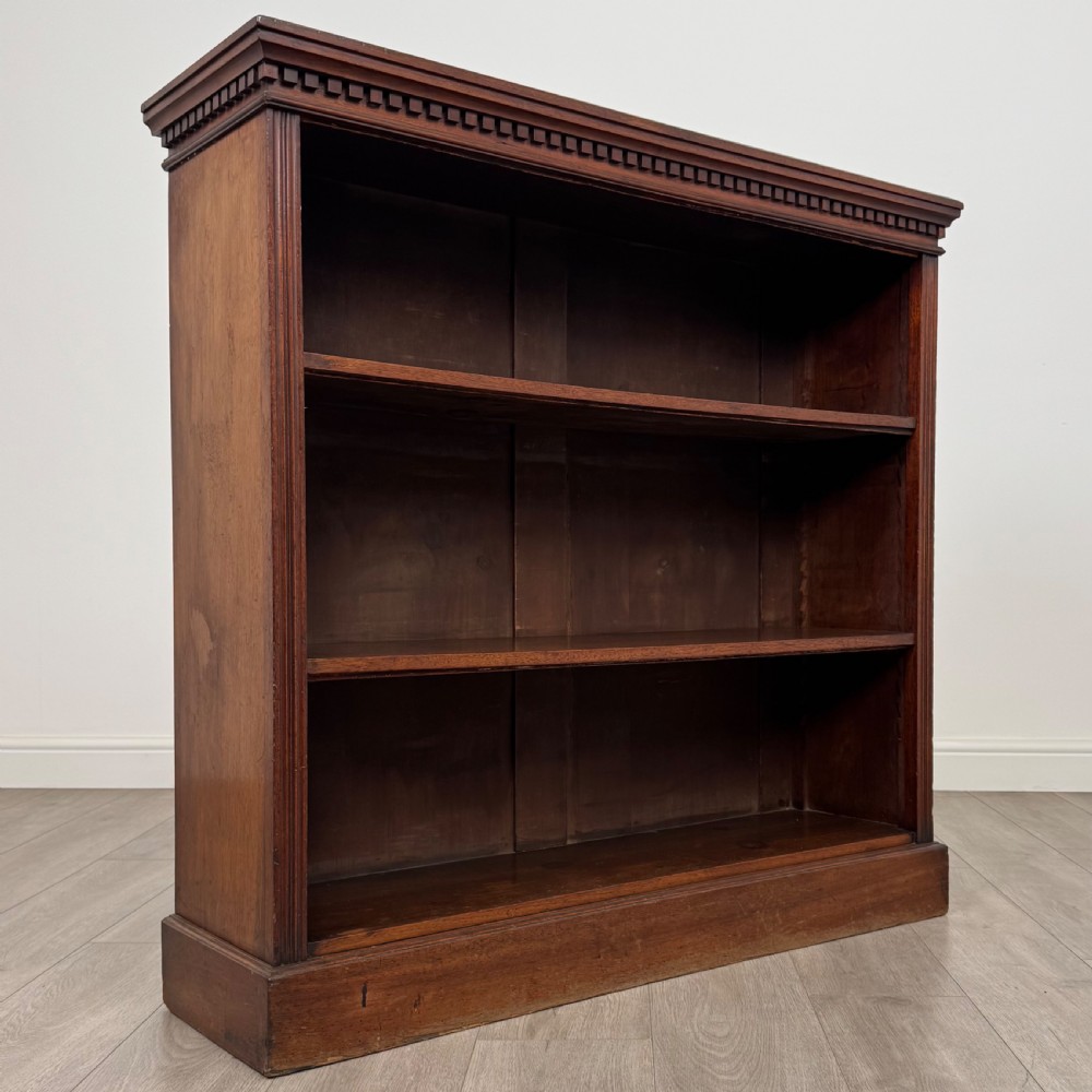  Antique 20th Century Good Quality Open Bookcase In Mahogany  View IX
