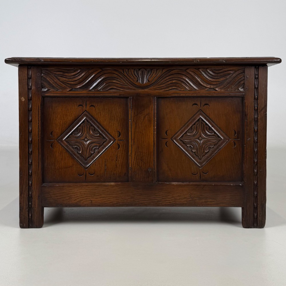  Antique 20th Century Good Quality Oak Blanket Box 