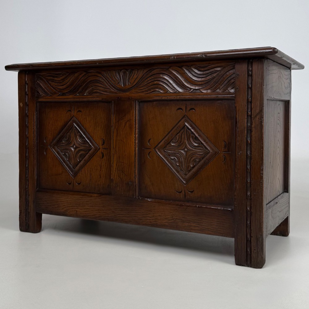  Antique 20th Century Good Quality Oak Blanket Box  View II