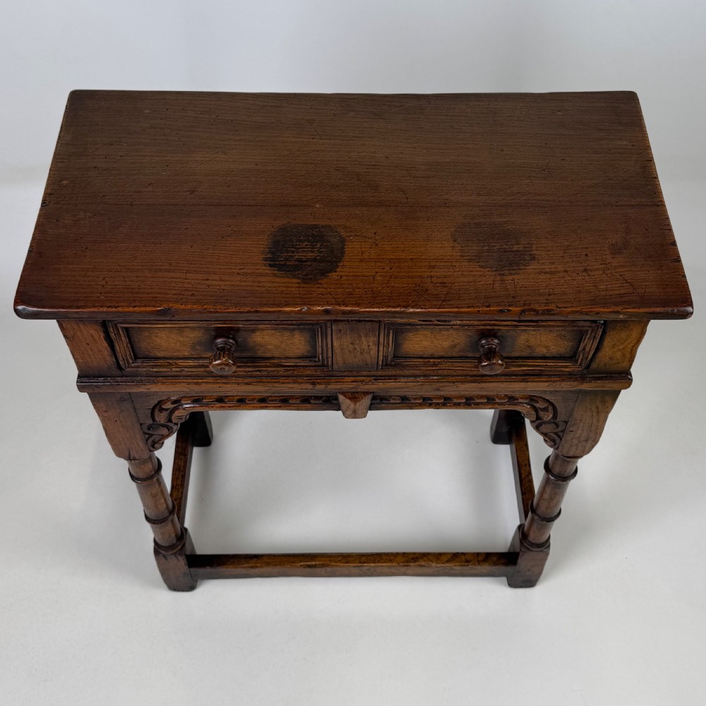 Antique 20th Century Good Quality Small Oak Side Table  View IX