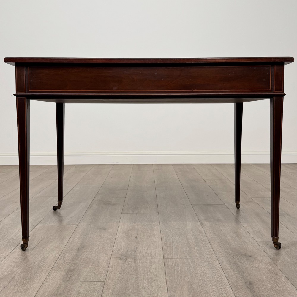  Antique 19th Century Fine Quality Inlaid Writing Table In Mahogany  View V