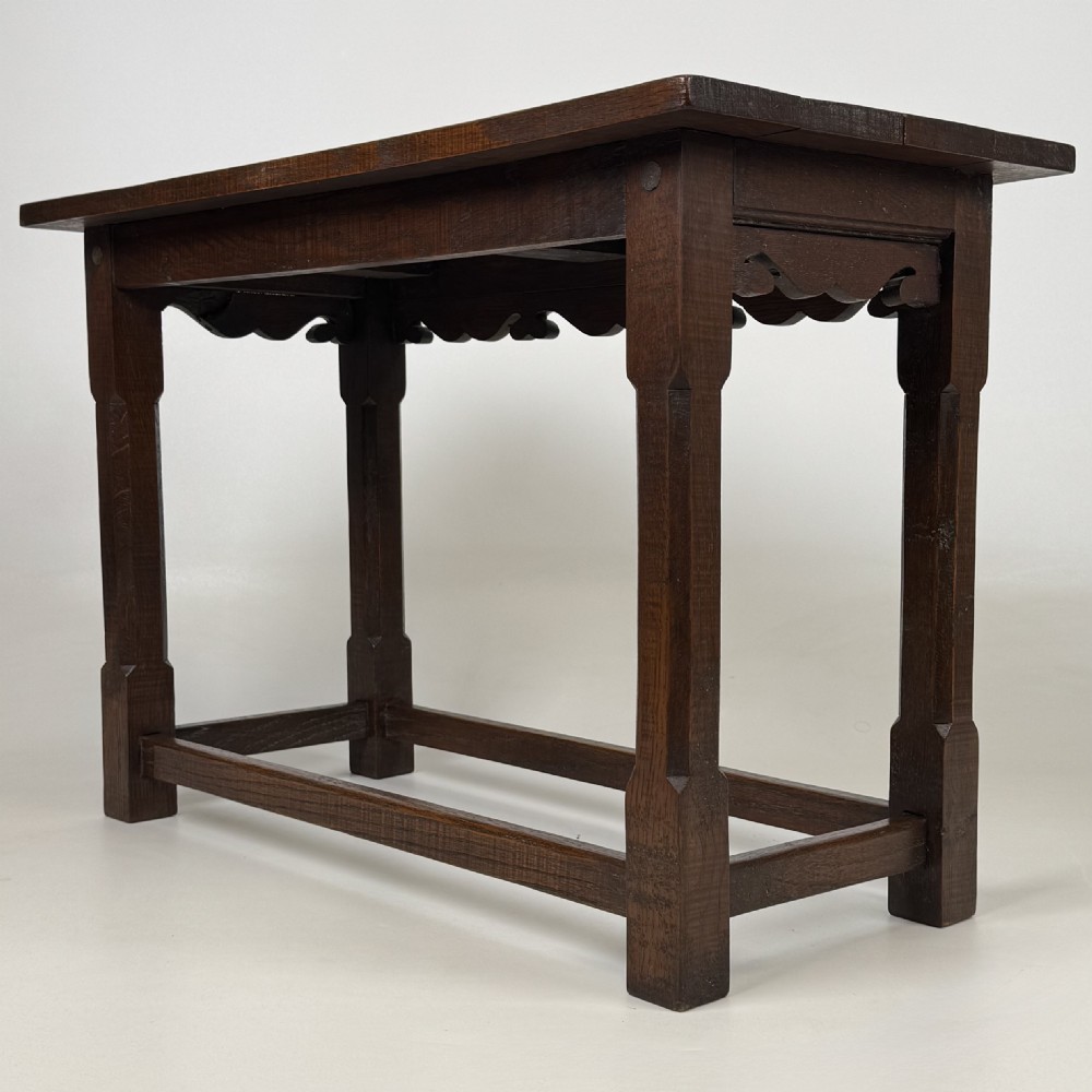  Antique 19th Century Fine Quality Small Oak Side Table  View VI