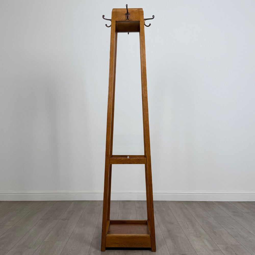 Antique 20th Century Fine Quality Arts & Crafts Oak Coat Stand 
