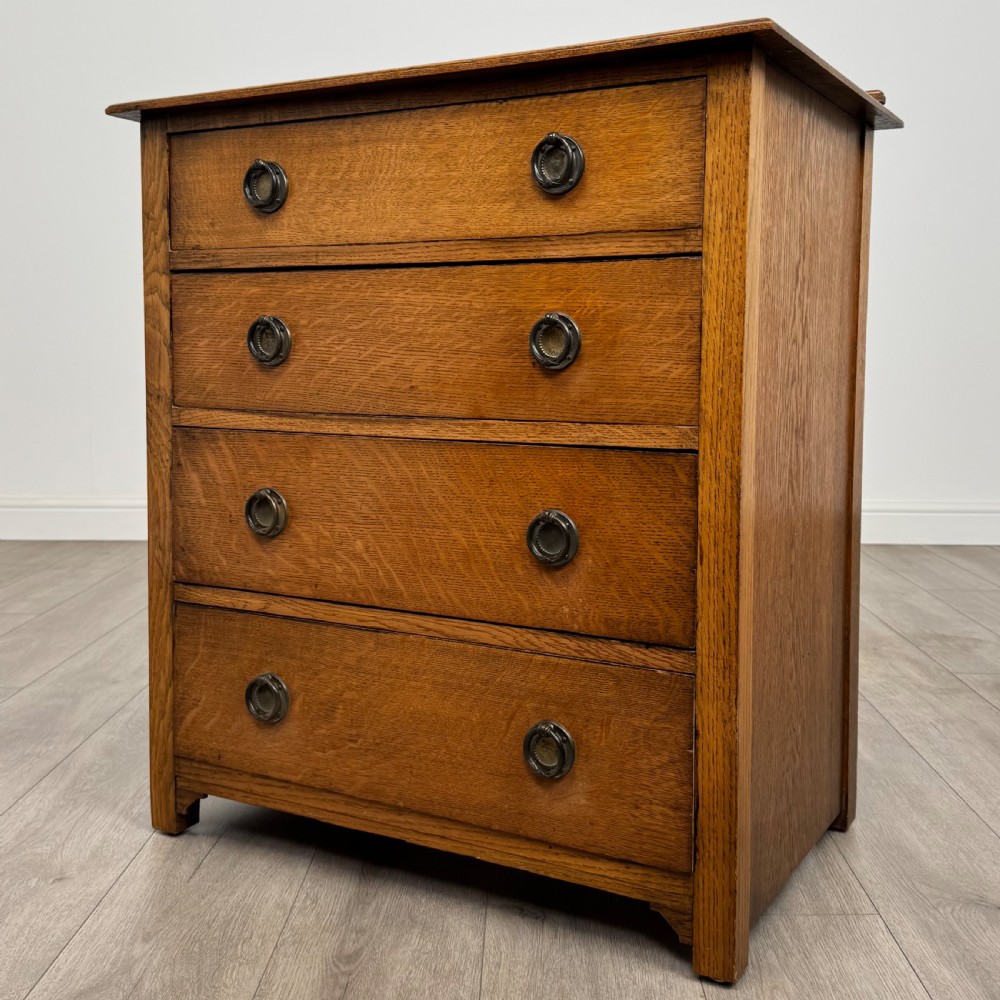 Antique 20th Century Good Quality Chest Of Drawers In Oak  View II