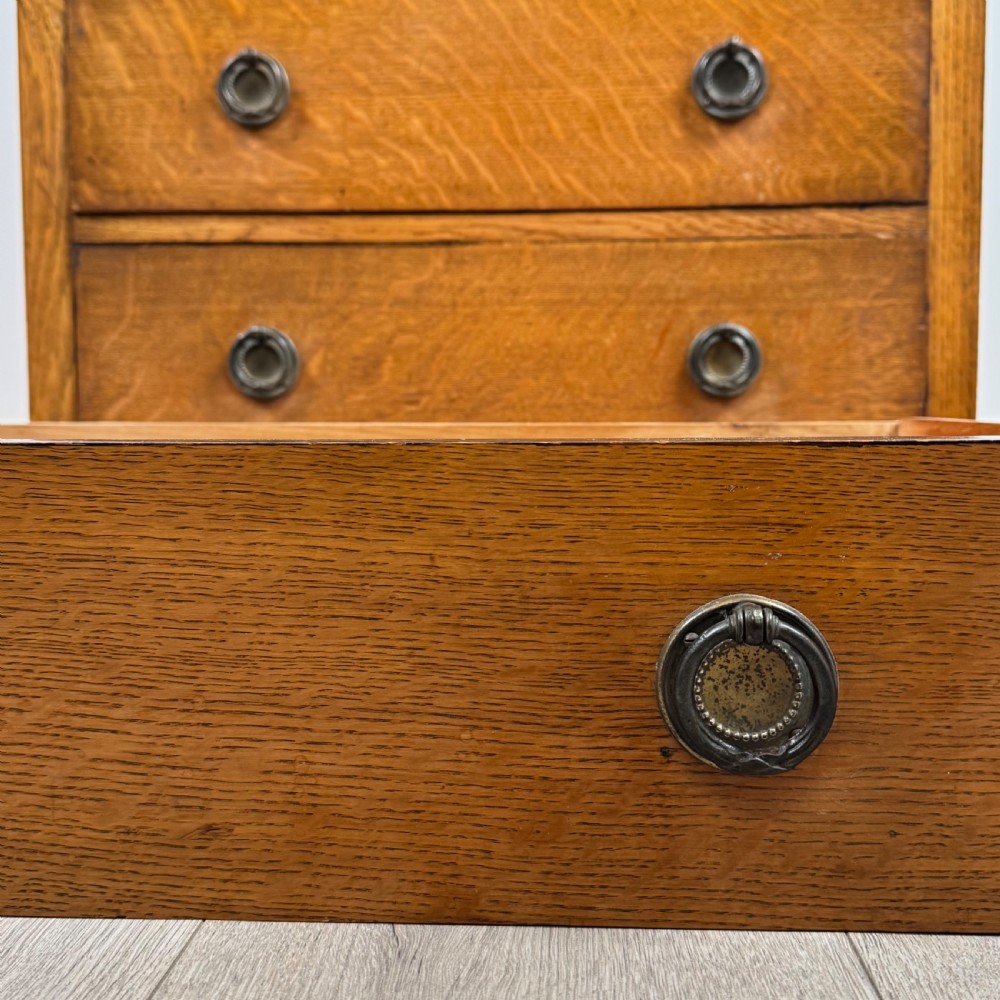 Antique 20th Century Good Quality Chest Of Drawers In Oak  View XI