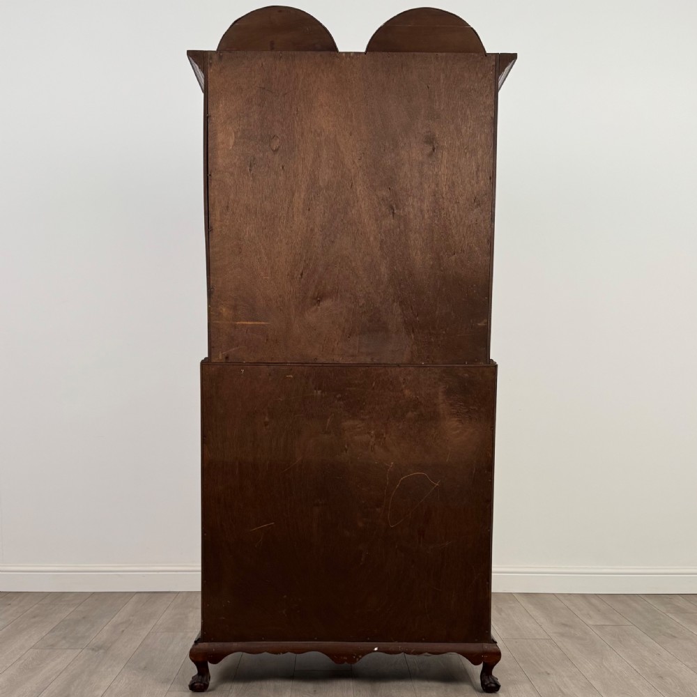Antique 20th Century Burr Walnut Bureau Bookcase View VII
