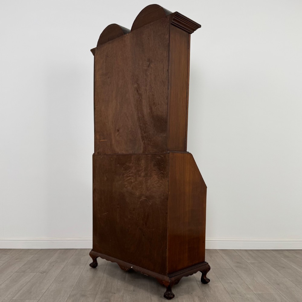 Antique 20th Century Burr Walnut Bureau Bookcase View VIII