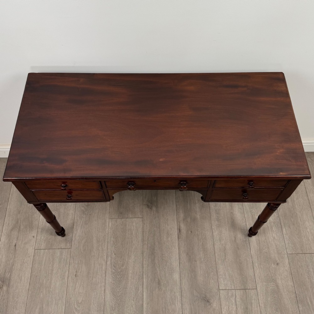 Antique 19th Century Fine Quality Writing Table In Mahogany  View VI