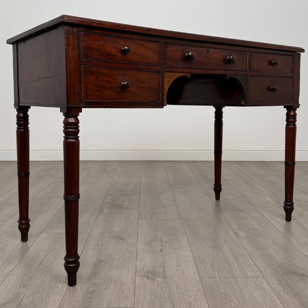 Antique 19th Century Fine Quality Writing Table In Mahogany  View IX