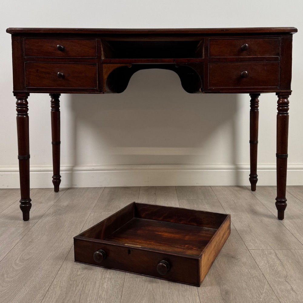 Antique 19th Century Fine Quality Writing Table In Mahogany  View X