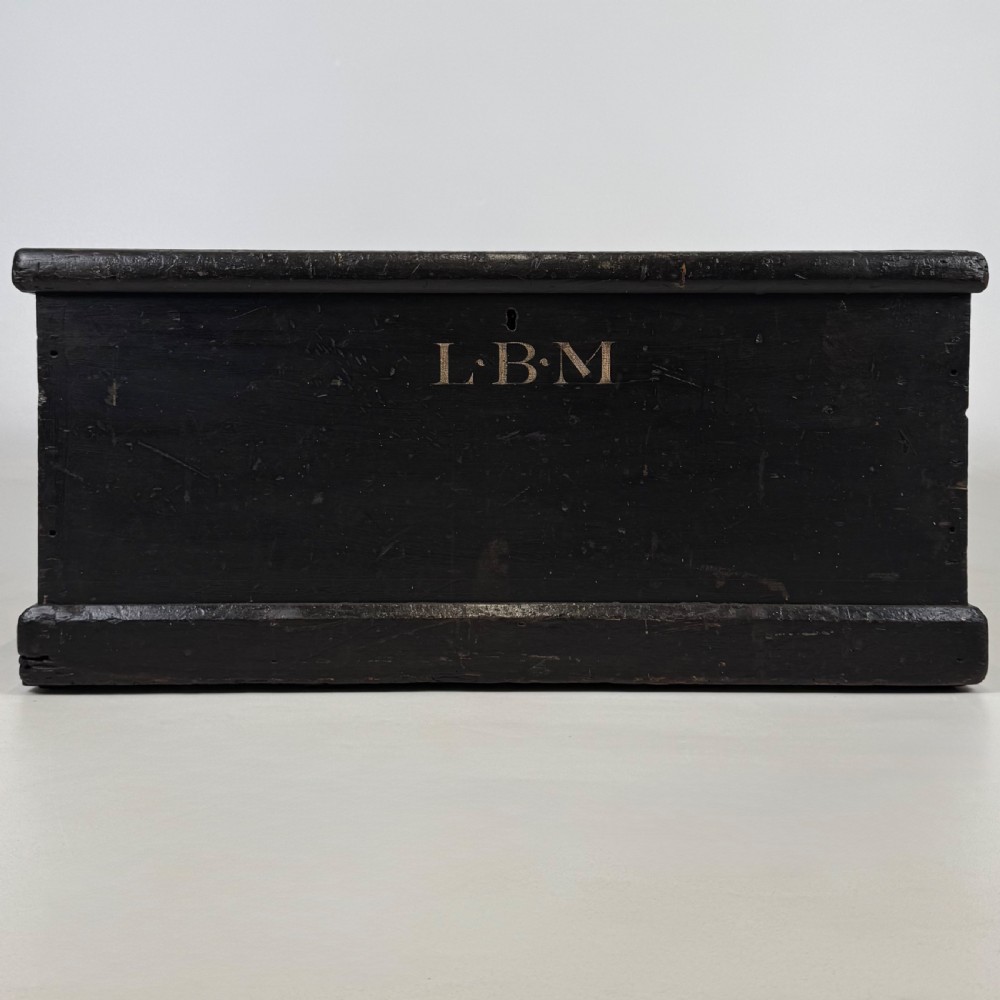 Antique 19th Century Good Quality Ebonsied Blanket Box 