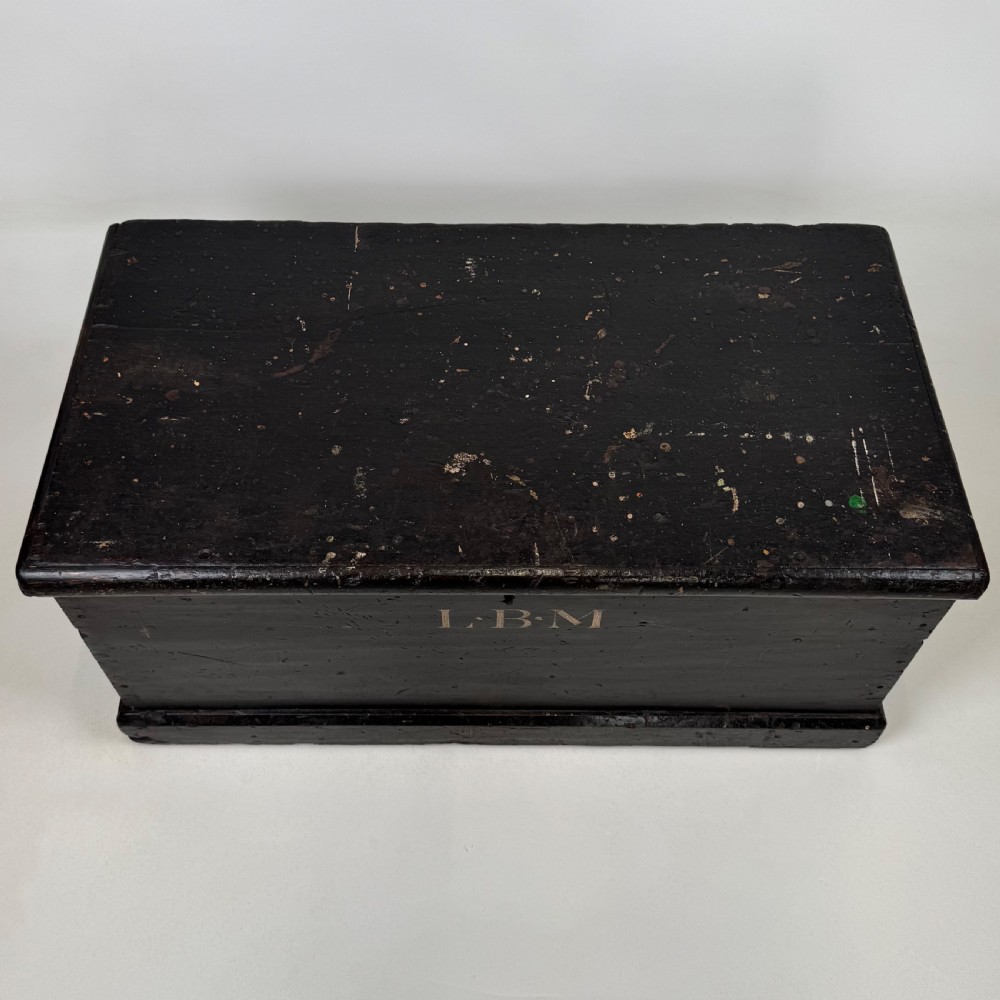 Antique 19th Century Good Quality Ebonsied Blanket Box  View IX