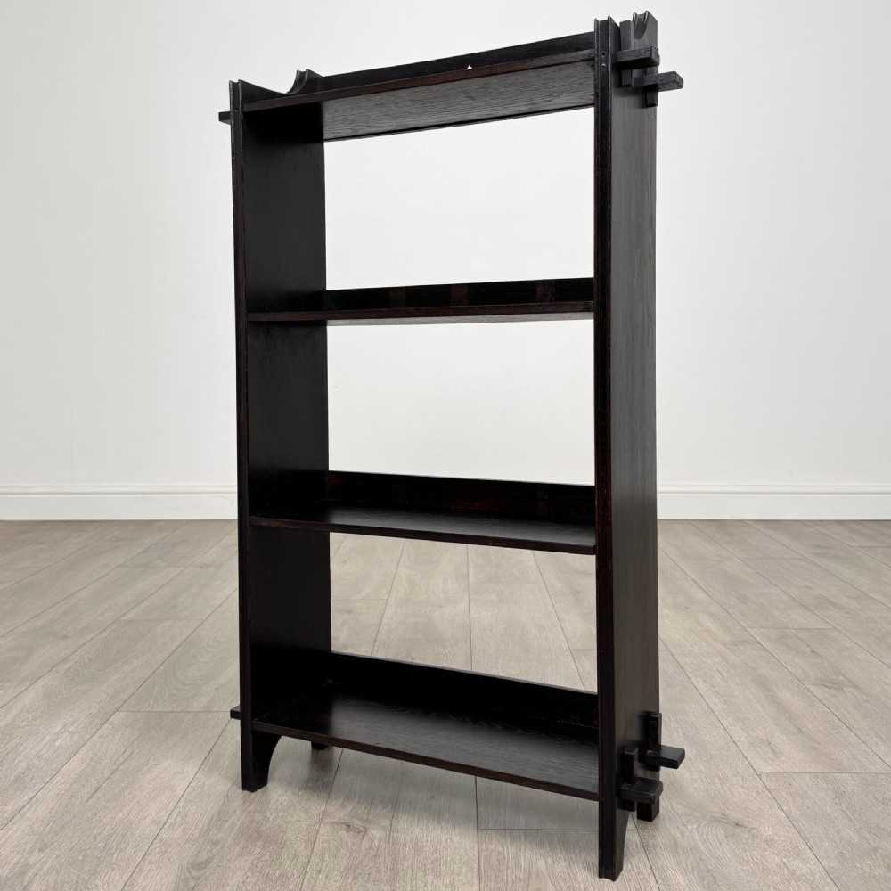  Antique 20th Century Small Art Nouveau Style Bookcase In Oak  View III